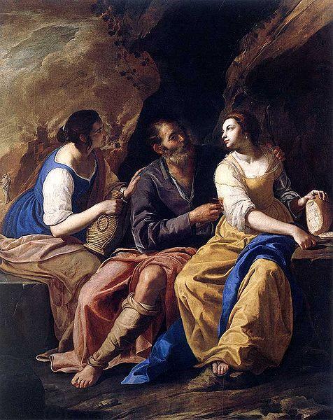 Artemisia gentileschi Lot and his Daughters oil painting picture